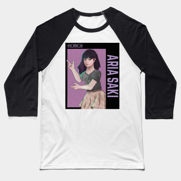 Aria Saki Baseball T-Shirt by The_Moose_Art